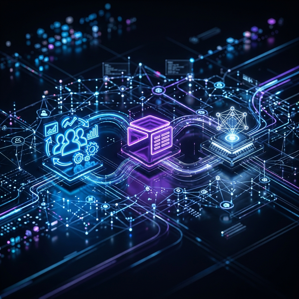 Cinematic 3D Visualization of a Digital Nervous System and CRM Automation